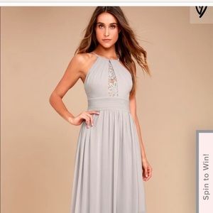 LULUS GRAY BRIDEMAID DRESS